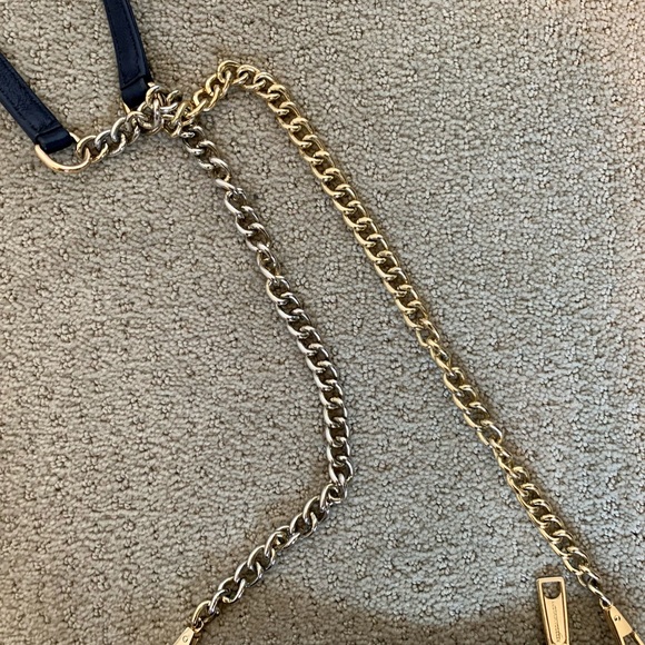 Rebecca Minkoff 3 Zip Navy Leather Crossbody - Picture 10 of 13